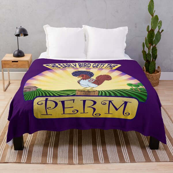 Item preview, Early bird gets the perm designed and sold by Caummon Thread.