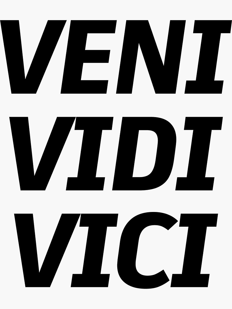 Veni Vidi Vici Minimalist - Veni Vidi Vici - Sticker