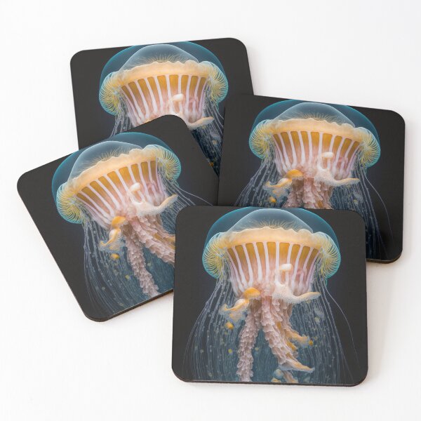 Item preview, Jellyfish Harmony: A serene display of oceanic art designed and sold by AstralArtisan.