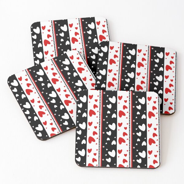 Item preview,  Hearts on a black and white background designed and sold by Olha Volokhova.