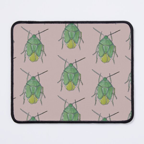 Item preview, Green stink bugs on pink background designed and sold by Indi's Art.