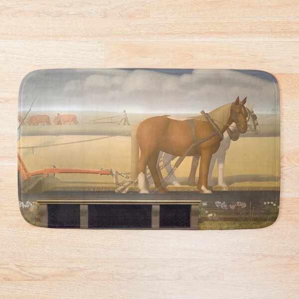 Item preview, Grant Wood   A short break from work in the pasture. Triptych, Central panel designed and sold by TeeARTHY.