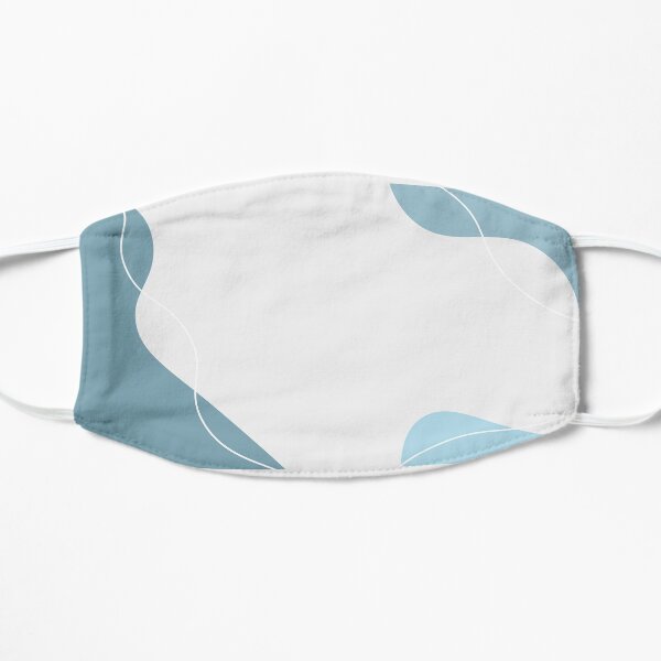 Cute Blue Aesthetic Items Flat Mask