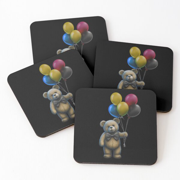 Item preview, Birthday bear holding balloons designed and sold by Ideallity.