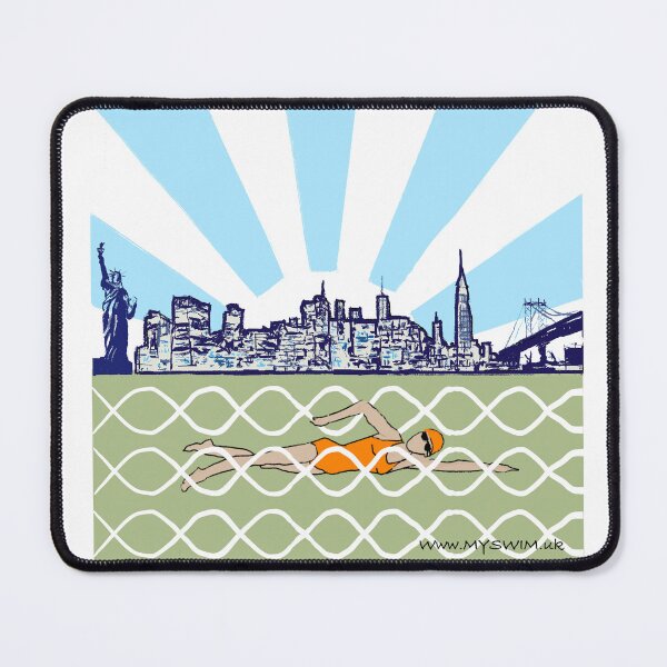Item preview, MYSWIM Swimming around Manhattan, New York. A Triple Crown Swim (female swimmer) designed and sold by MYSWIM-.