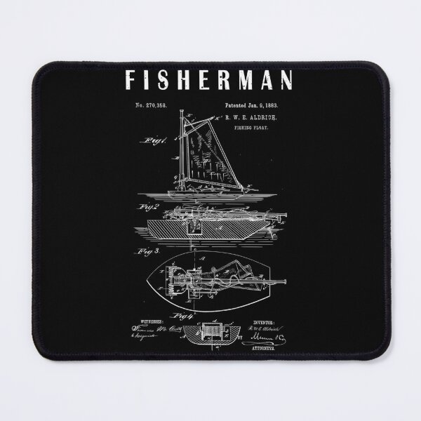 Item preview, 1883 vintage Fishing float Patent art drawing-fishing lover-fisherman gift designed and sold by ismdesigner.