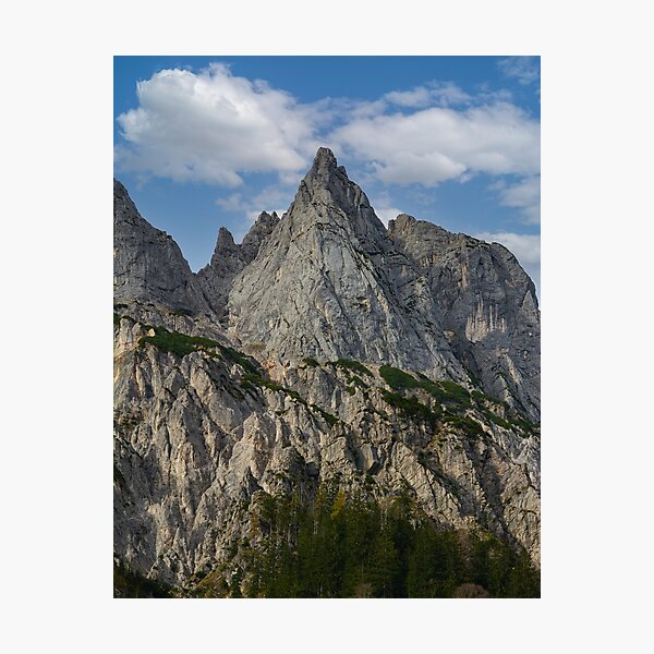 Landscape photo of a peak in the German Alps Photographic Print