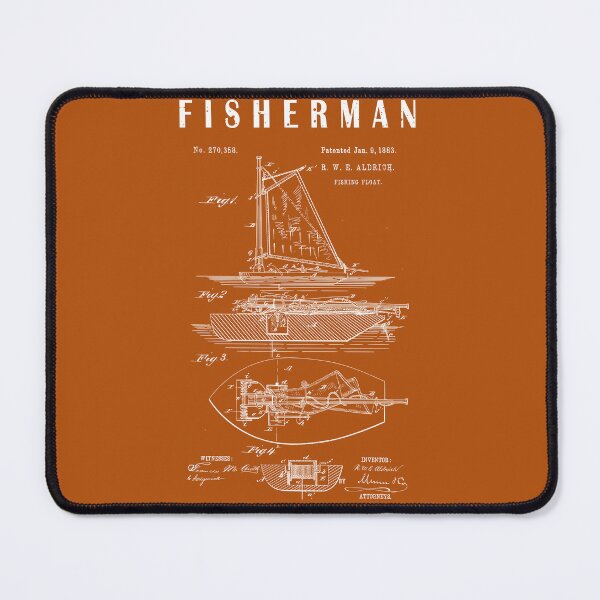 Item preview, 1883 vintage Fishing float Patent art drawing-fishing lover-fisherman gift designed and sold by ismdesigner.