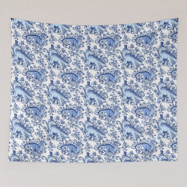 Item preview, Lambeosaurus and Velociraptor in Tulips designed and sold by mikaelaK.
