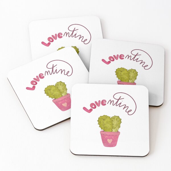 Item preview, Card love text cactus pink watercolor illustration  designed and sold by Yana Mustafina | Boho Soulful Designs.