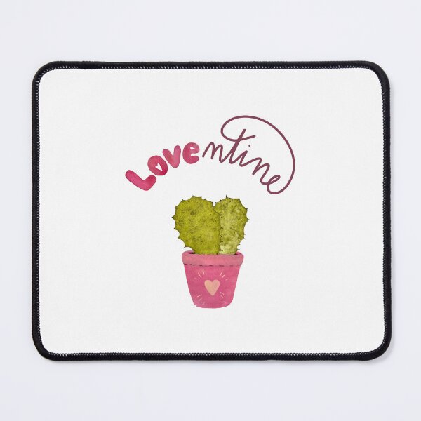 Artikelvorschau, Card love text cactus pink watercolor illustration entworfen und verkauft von Yana Mustafina | Boho Soulful Designs.