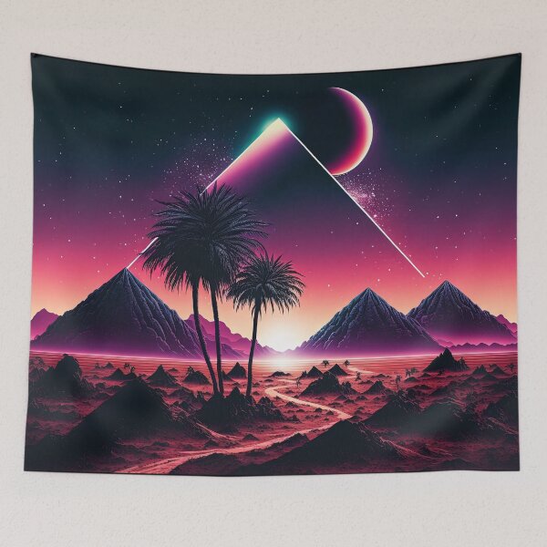 Item preview, Beneath the Neon Stars: A Synthwave Odyssey designed and sold by Mullet Monkey.