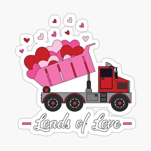 Red Truck With Hearts Happy Valentine's Day Gifts For Women