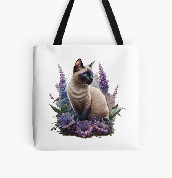 Vista previa del artículo con la obra «Pastel de gato siamés», diseñado y vendido por TortoPlus.
