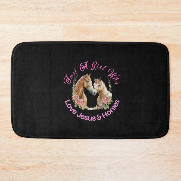 Item preview, Just A Girl Who Loves Jesus And Horses -Pink Circle Horse And Jesus Quote designed and sold by elisarasada.