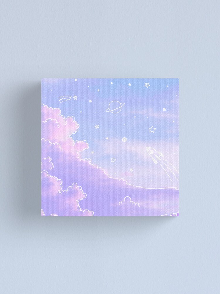 Sky Purple Aesthetic Lofi Water Bottle by trajeado14