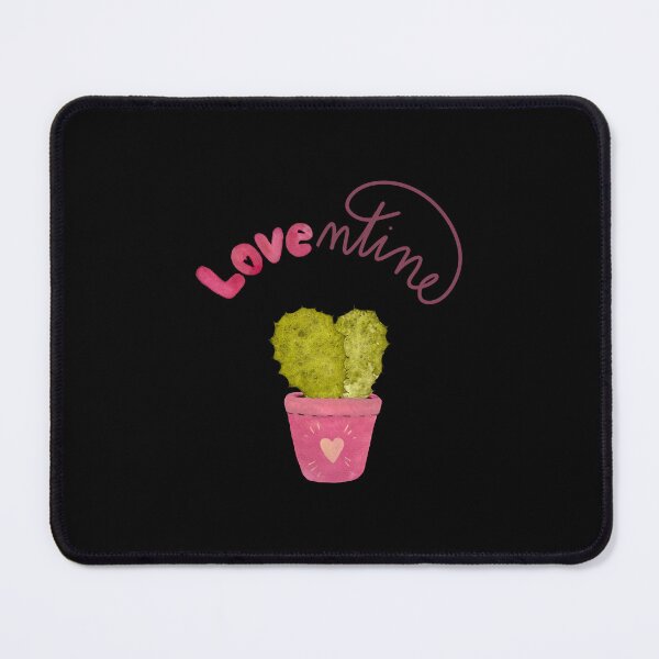 Item preview, Card love text cactus pink watercolor illustration black designed and sold by Yana Mustafina | Boho Soulful Designs.