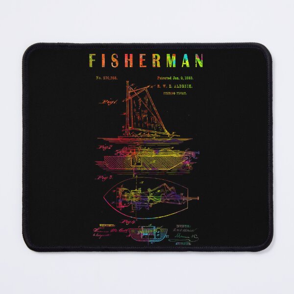 Item preview, 1883 vintage Fishing float  Patent colorful art drawing-fishing lover-fisherman gift designed and sold by ismdesigner.
