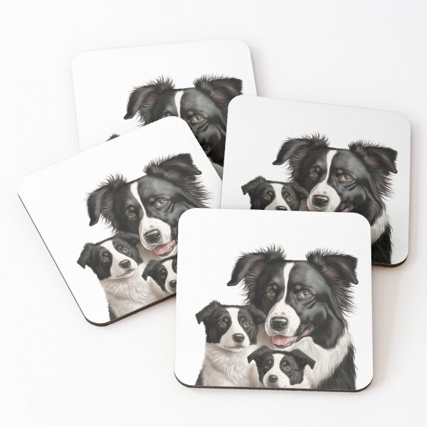 Item preview, Border Collie Dog family of three designed and sold by DigitalRiggs.