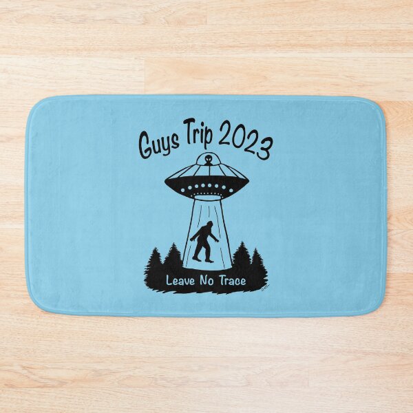 Item preview, Guys Trip 2023 - Guys Trip Bigfoot - Leave No Trace Bigfoot & Alien - Black & Sky Blue designed and sold by EcoElsa.