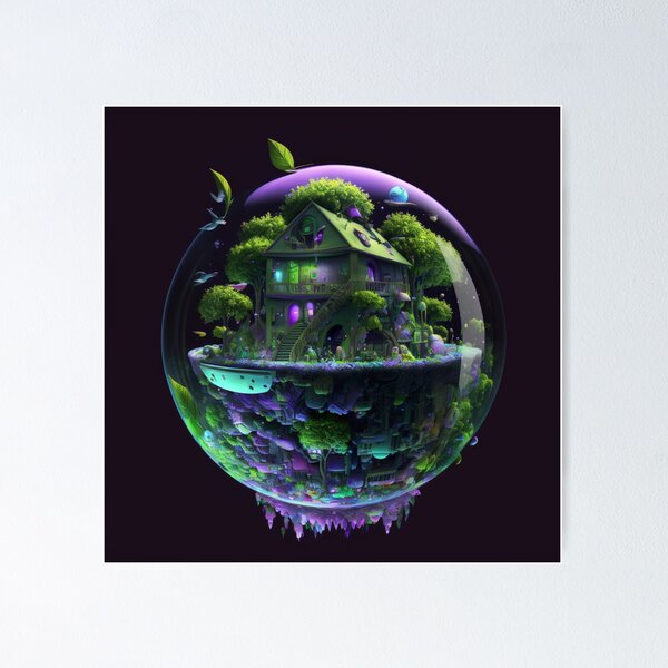 Item preview, satellites water bright purple light glass dots notes designed and sold by sammgdesign.