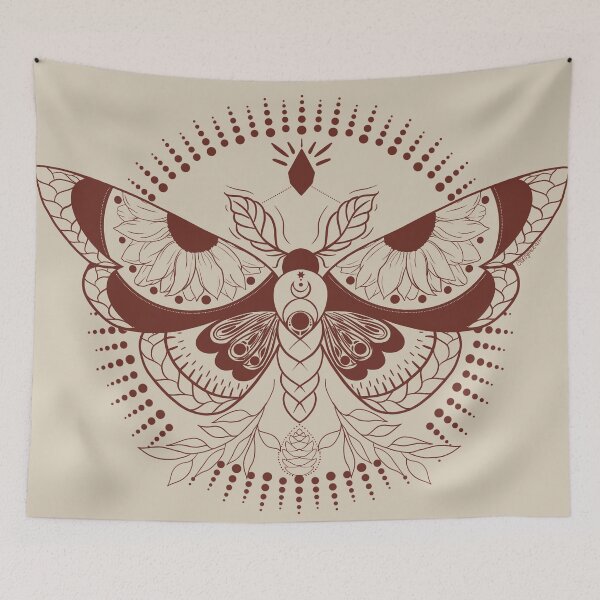 Item preview, Deep Red Nature Moth designed and sold by LordGraceArt.