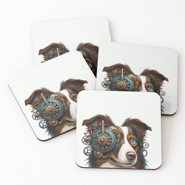 Item preview, Border Collie steampunk designed and sold by DigitalRiggs.