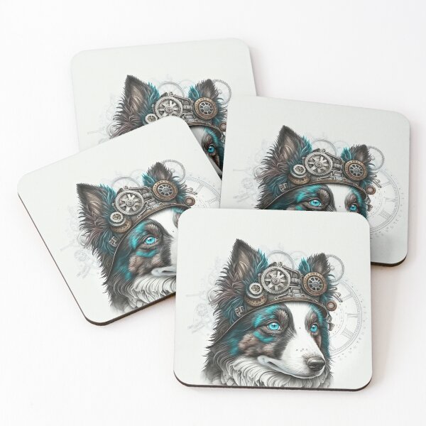Item preview, Border Collie steampunk designed and sold by DigitalRiggs.