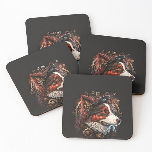 Item preview, Border Collie steampunk designed and sold by DigitalRiggs.