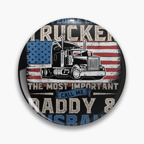 Item preview, Semi Truck Driver, Trucker Daddy, Husband, US American Flag designed and sold by Larcossee ⭐⭐⭐⭐⭐.
