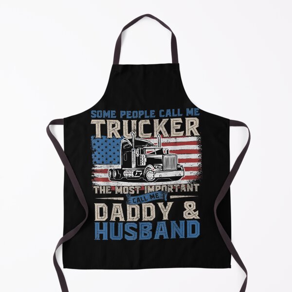 Item preview, Semi Truck Driver, Trucker Daddy, Husband, US American Flag designed and sold by Larcossee ⭐⭐⭐⭐⭐.