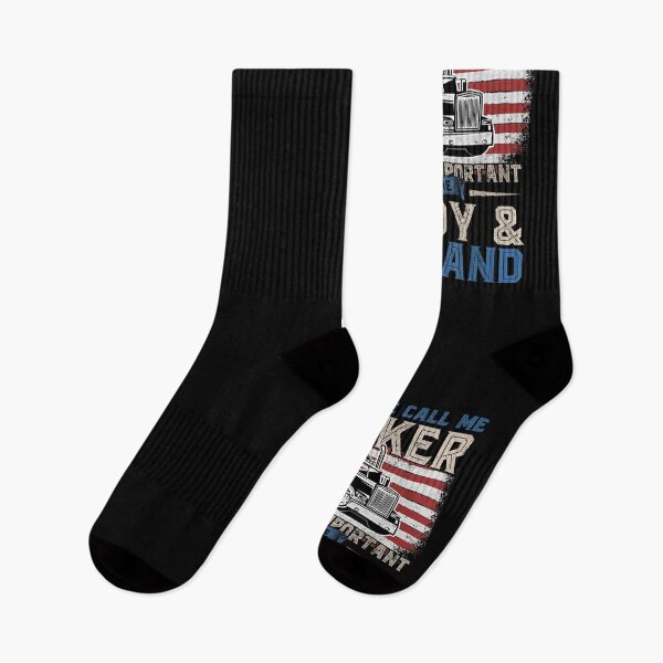 Item preview, Semi Truck Driver, Trucker Daddy, Husband, US American Flag designed and sold by Larcossee ⭐⭐⭐⭐⭐.
