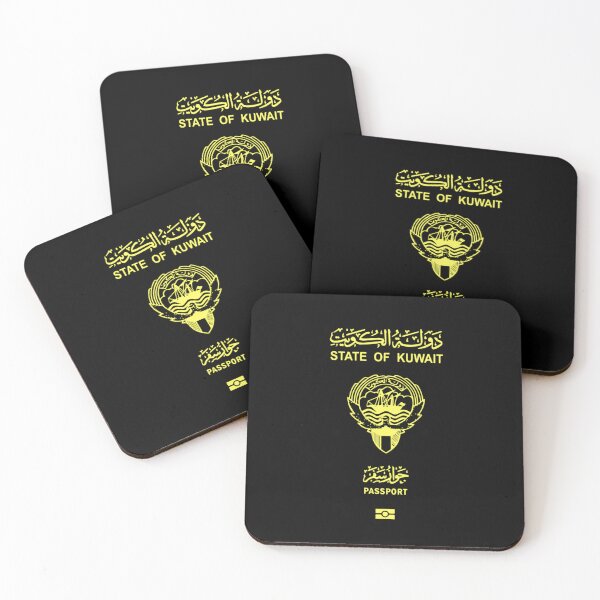 Item preview, Q8 Kuwait Emblem In Gold As Passport Cover For Kuwaitis designed and sold by ArabCorner.
