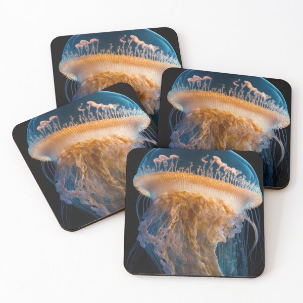 Item preview, Jellyfish Harmony: A serene display of oceanic art designed and sold by AstralArtisan.