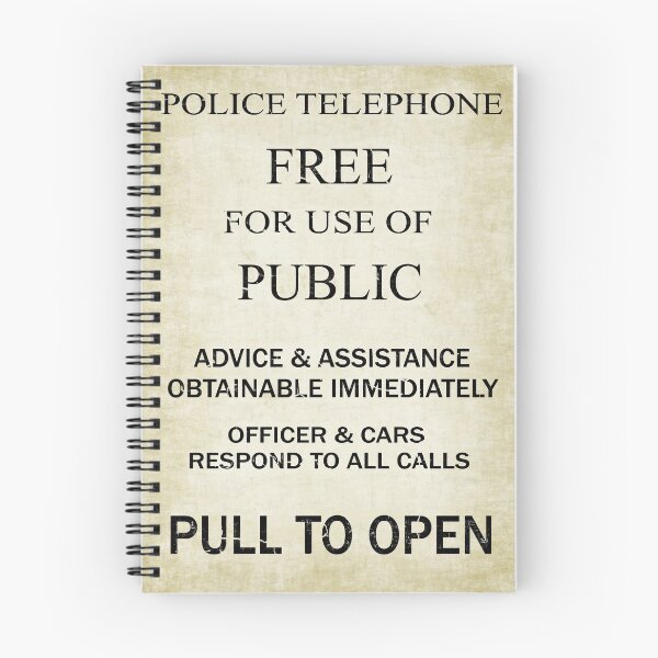 Item preview, Free For Use Of Public - Vintage British Police Call Box Sign. designed and sold by Ra12.