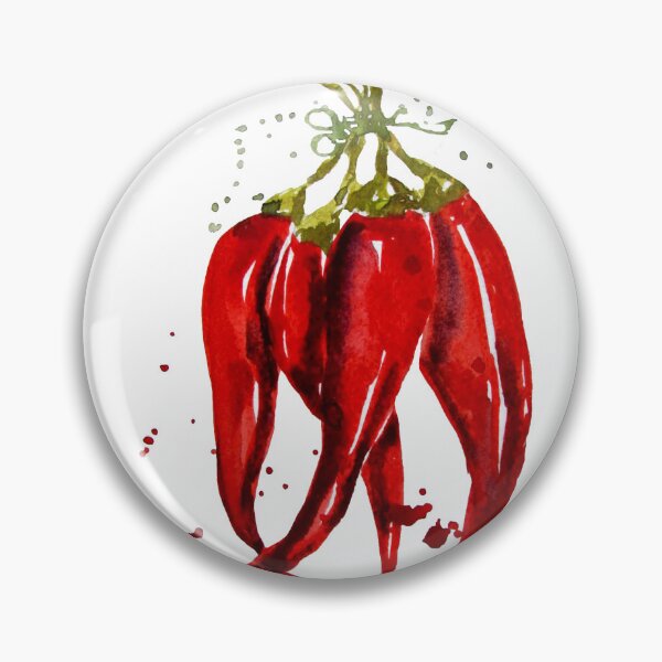 Item preview, Hot red pepper watercolor designed and sold by VittaArtDream.