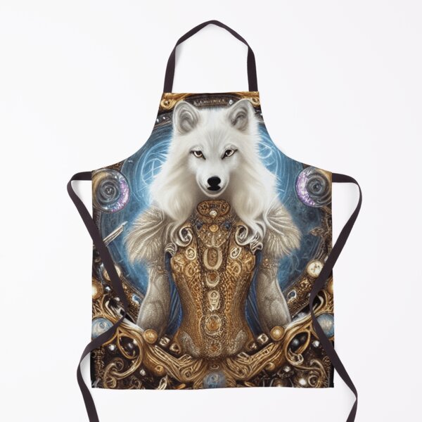 Item preview, Whimsical steampunk charming white wolf designed and sold by Trace1234.