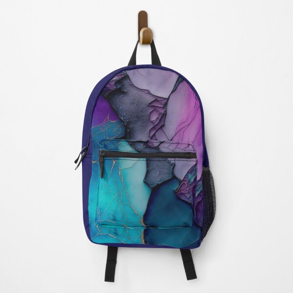 Item preview, Crystal Rocks Blue Purple - Abstract Alcohol Ink Resin Art designed and sold by inkvestor.