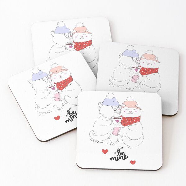 Item preview, Sé mío.Vector ilustración romántica con un par de gatos lindos designed and sold by MariaTsy.