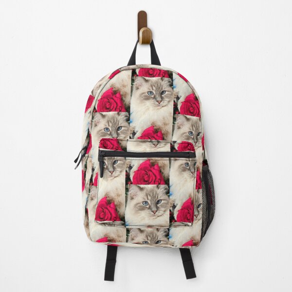 Item preview, Romantic ragdoll cat with roses designed and sold by Fluffycat2020.