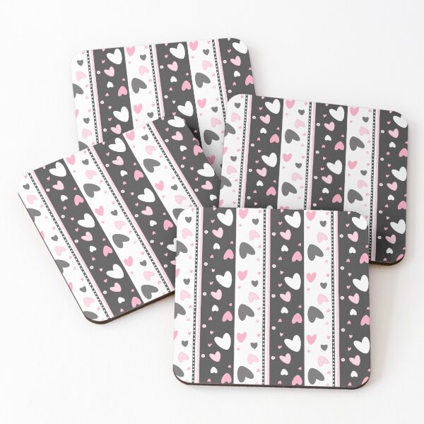 Item preview,  Hearts on a gray and white background designed and sold by Olha Volokhova.