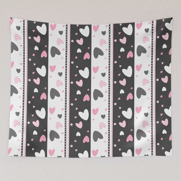 Item preview,  Hearts on a gray and white background designed and sold by Olha Volokhova.