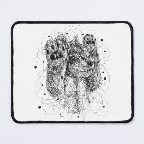 Item preview, Cat drawing with scribble art style designed and sold by KondeHipe.