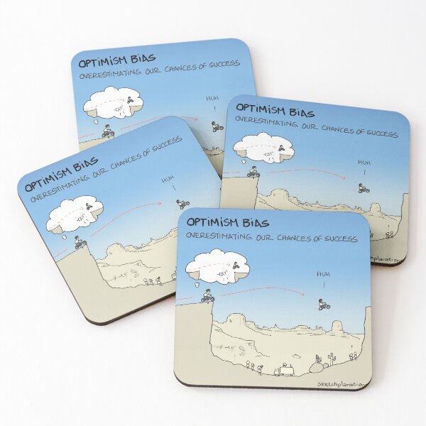 Item preview, Optimism bias - colour designed and sold by Sketchplanations.