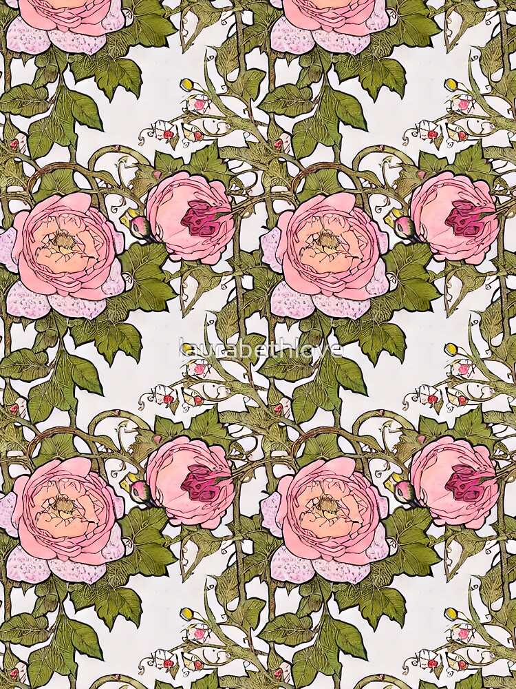 Vintage Pink Rose Pattern