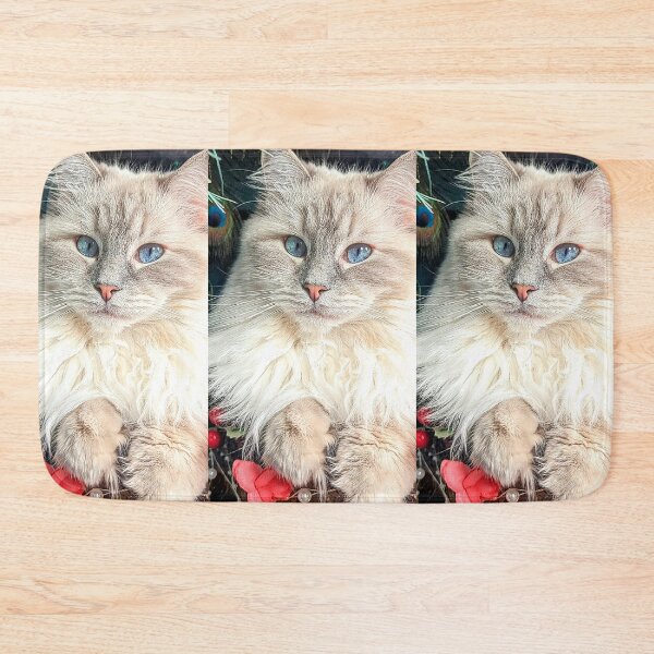Item preview, Romantic ragdoll cat with roses designed and sold by Fluffycat2020.