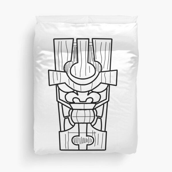 Tiki Head 3 Duvet Cover