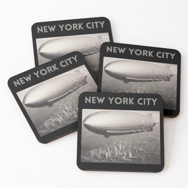 Item preview, Vintage Ariel Photo Blimp Over New York City Design designed and sold by EarthArtDesigns.