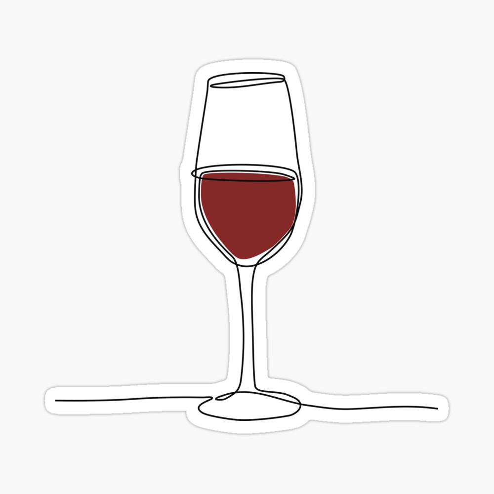 Continuous line art glass of red wine with red shape. 3586456 Vector Art at  Vecteezy