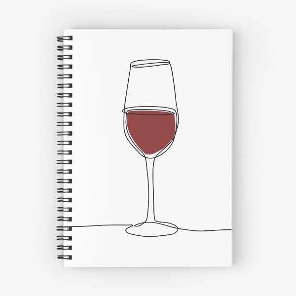 Aperçu de l'œuvre Dessin au trait de verre à vin créée et vendue par PlaidMoose.